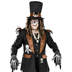 Rukavice kostlivec s potiskem černé